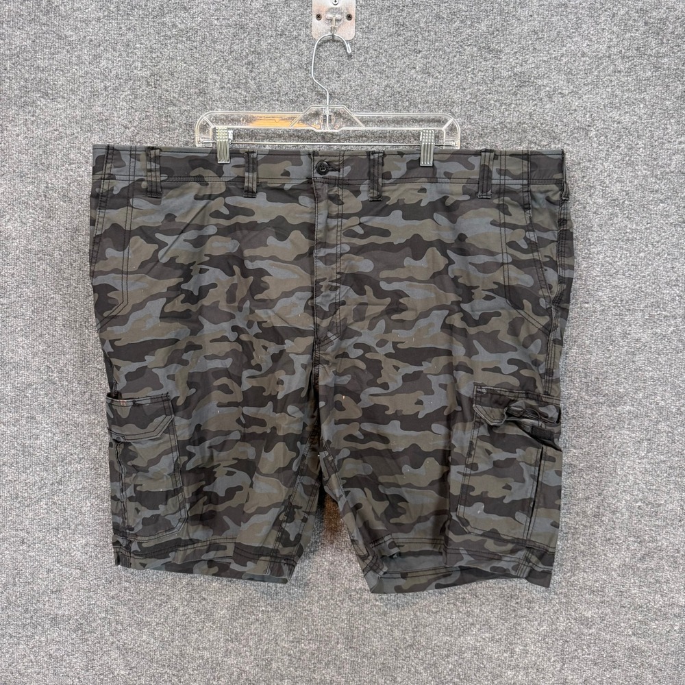 Lee Cargo Shorts‎ Mens 52 Gray Camo Extreme Motion Stretch Big and Tall Utility